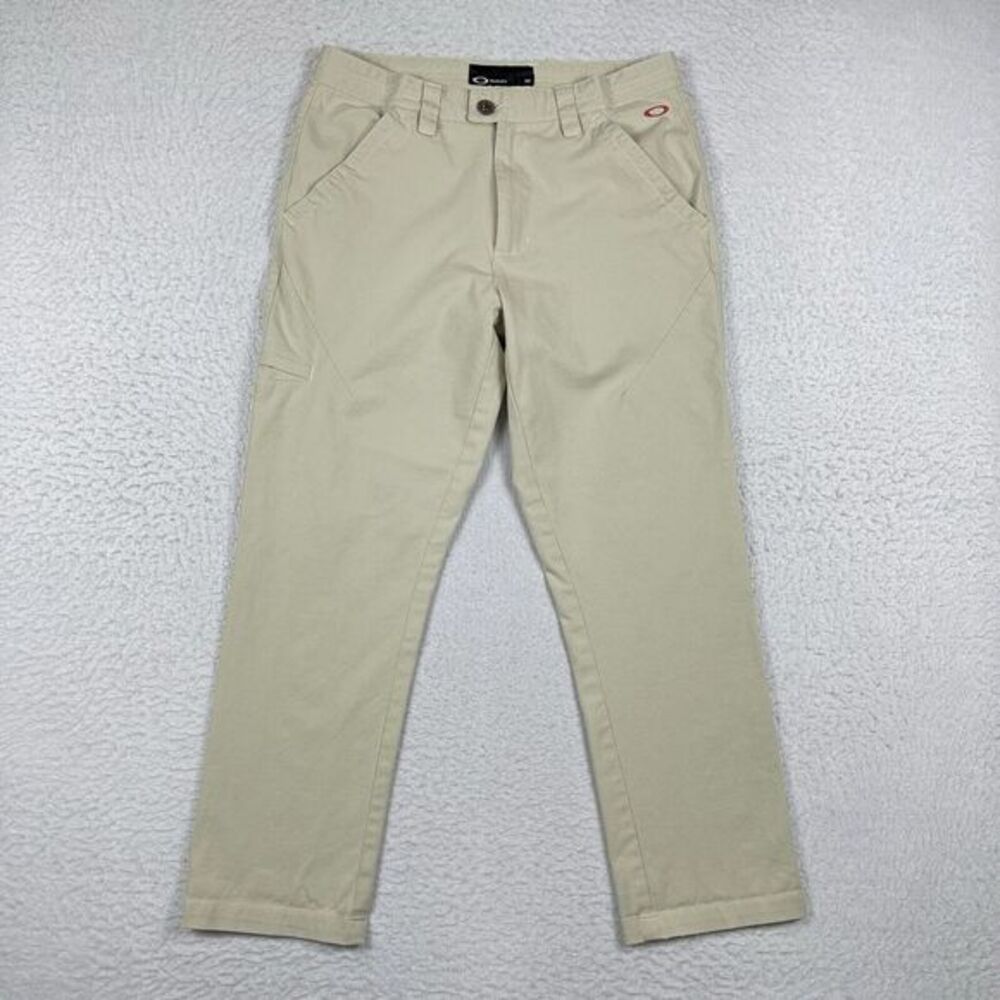 Oakley Pants Mens 32x26 Khaki Casual Preppy Golfer Workwear Office Travel